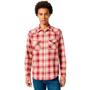 Wrangler western shirt hemd voor heren, Root Beer, XL