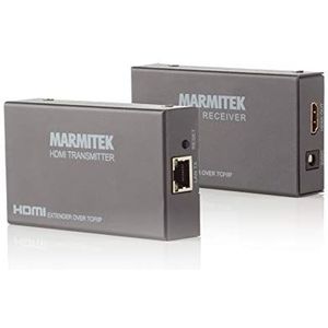 HDMI LAN Extender - Marmitek MegaView 90 - Verlenging over 1 CAT 5e/6 kabel of netwerk (TCP/IP) - Full HD - 1080P - 120m - Meerdere ontvangers mogelijk - HDMI verlenger over bestaand netwerk, zwart
