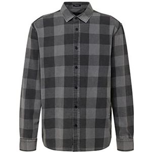 Mavi Heren Check Shirt hemd, grijs, XL, grijs, XL