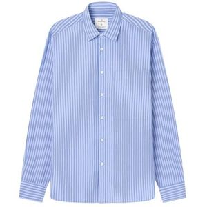 SPRINGFIELD Overhemd popelin streep voor heren, Horizontaal blauw, S