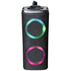 Brightium Draadloze bluetooth-luidspreker van 2 x 5 W met ledlicht, ideaal voor feestjes en entertainment, biedt surround sound en een heldere sfeer.