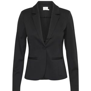 Kaffe Damesblazer jersey single-breasted Notch Lapel Regular Fit lange mouwen dames, Black Deep, XXL