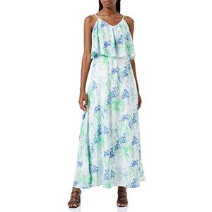 IZIA Maxi-jurk voor dames met allover-print, blauw, groen, M