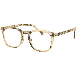 IZIPIZI - Trapeziumvormige Leesbril - Lichtbruin/Beige - Rubberlook