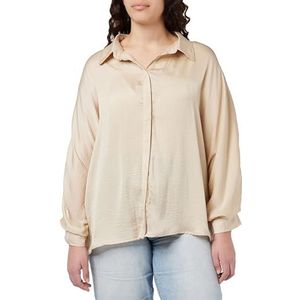 NAEMI Dames oversized blouse 25315710-NA01, beige, XXL, beige, XXL