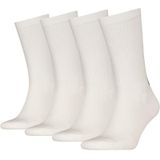 Calvin Klein - Heren Back Logo Crew Sok - Wit - Pack van 4