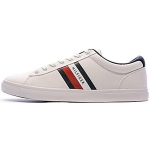 Tommy Hilfiger Heren Essential Stripes Detail Sneaker Low-Top, Wit, 41 EU