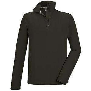 Killtec Heren Fleece Shirt met opstaande kraag en ritssluiting KSW 99 MN FLC SHRT, Dark Moss, M, 40878-000