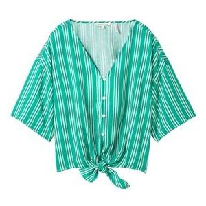 TOM TAILOR Denim Damesblouse, 35335 - Groen Wit Verticale Streep, L