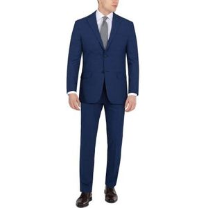 DKNY Klassieke herenbroek, blauw geruit, 52 Tall