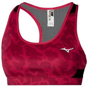 Mizuno Alpha Graphic Bra T-shirt voor dames, Persian Red, XS