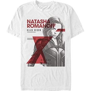 Marvel Black Widow - Romanov Cover Unisex Crew neck T-Shirt White L