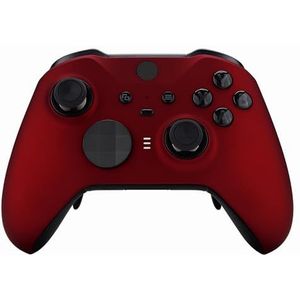 eXtremeRate Voorste Schaal Cover voor Xbox One Elite Series 2 (Model 1797),Shell Case &Accent Rings Vervanging voor Xbox Elite Series 2 Wireless Core Controller-Scharlaken Rood