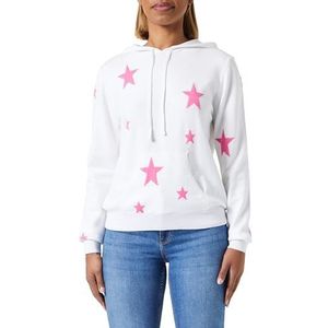ESHA Gebreide hoodie voor dames, wolwit roze, XS-S