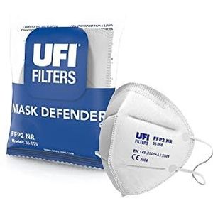 UFI Filters Maskers FFP2, wit, 20 stuks, eenheidsmaat