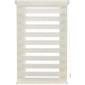 INTERBLIND EasyFix Rolgordijn voor nacht en dag, installatie zonder gereedschap, afmetingen 105 x 150 cm, zonder boren, stofgrootte 102 x 145 cm, voor nacht en dag ecru