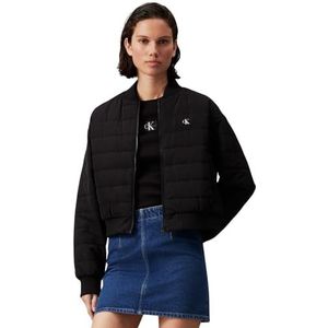 Calvin Klein Jeans Gewatteerde bomberjack voor dames, zwart., XL