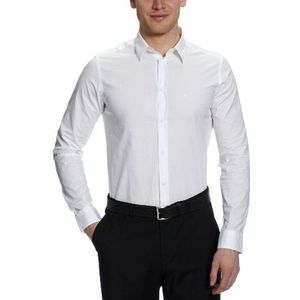 Calvin Klein ck heren businesshemd slim fit KMH310S5G00, wit (001), 58 NL (3XL)