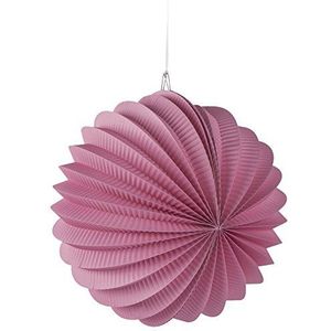 Rayher 87106270 papieren lampion, inclusief koord om op te hangen, 22 cm ø, roze, feestdecoratie