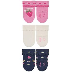 Sterntaler Babymeisjes sokken 3-pack aardbeiensokken, roze, 16