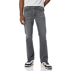 Amazon Essentials Men's Bootcut-jeans met slanke pasvorm, Gewassen grijs, 30W / 30L