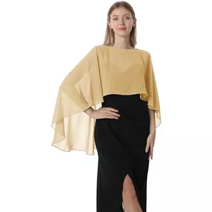 Champagne kleurige zijde-blend sjaal