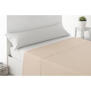 Miracle Home. Hoeslaken, zacht en comfortabel, 100% geborstelde microvezel, kreukvrij, anti-peeling, 210 x 270 cm, beige