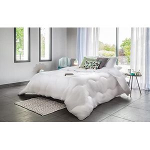 Blanrêve - Dekbed Aerelle Blue – ultrazacht – pluizig en comfortabel – voor eenpersoonsbed – milieuvriendelijk – de comfortvezel die goed doet aan de oceanen – Made in France – 200 x 200 cm