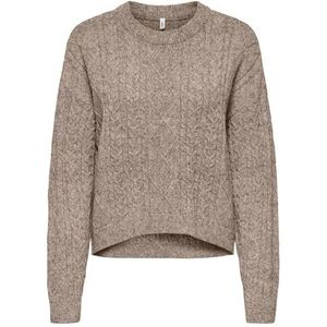 Onlkatia Ls Cable O-Neck Pullover Cc KNT, mocha meringue, XS
