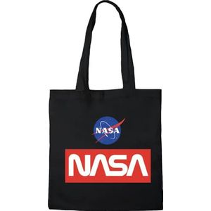 Nasa Tote Bag, logo, referentie: BWNASADBB013, zwart, 38 x 42 cm