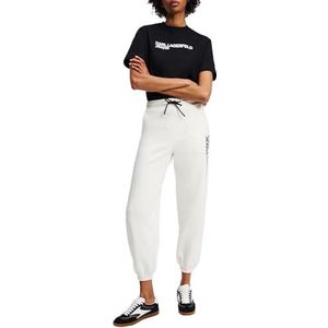 Karl Lagerfeld - KLJ Essential Logo Slim Sweatpant - Slim Fit - Wit - Dames