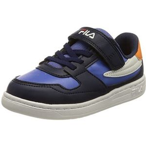 FILA FXVENTUNO Velcro tdl Sneaker, Medieval Blue-Tangelo, 26 EU
