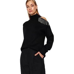 Trendyol FeMan Regular fit Basic Staande kraag Knitwear Trui, Zwart, S, Zwart, S
