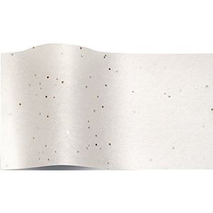 SatinWrap Luxe Tissue Wrapping Papier Goud op Witte Reflections Sparkle 5 vellen