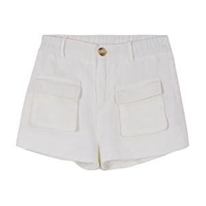 Gocco Shorts met bermudazakken voor meisjes, Gebroken wit, 7-8 Jaren