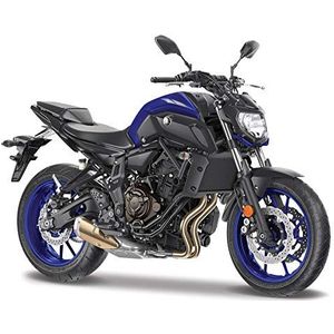 Maisto Yamaha MT07 Motorbike - Schaal 1:18 - Ongelooflijk Gedetailleerd Gegoten Replica Collectible Motormodel