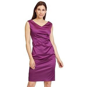 Vera Mont Zakelijke etui-jurk voor dames, met plooien, Real Purple, 46