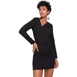 TRENDYOL - Dames Mini Skater Jurk - Zwart - Geweven