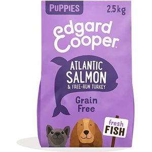 Edgard & Cooper Hondenvoer voor volwassenen, natuurlijk droogvoer, zonder granen, licht verteerbaar, gezonde voeding, smakelijk en uitgebalanceerd (puppy zalm/kalkoen, 2,5 kg (1 stuk))