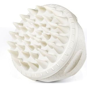 Massageborstel voor hoofdhuid, shampoo-haarborstel, nat en droog haar, zachte hoofdmassageborstel, haarmassageborstel voor peeling en hoofdmassage (90 x 90 x 80 mm)