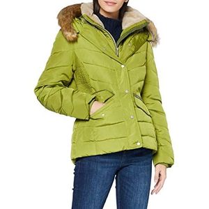 TOM TAILOR Dames Bufferjas met capuchon van imitatiebont 1020604, 19651 - Wood Green, XXL