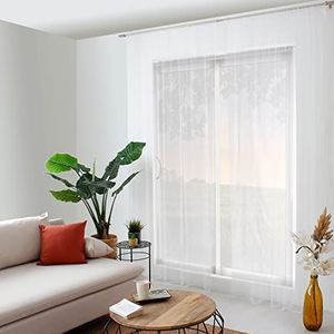 Enjoy Home - gordijn Mostiek - stangdoorgang 5 cm - bescherming tegen muggen - 100% polyester wit - kleur wit - 140 x 240 cm