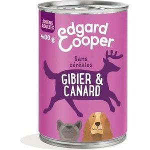 Edgard & Cooper Patée Box voor volwassen honden, zonder granen, natuurlijke voeding, 400 g, wilde eend, gezonde voeding, smakelijk en evenwichtig, hoogwaardig eiwit