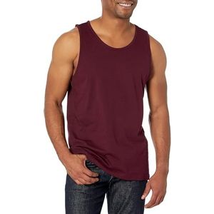 Amazon Essentials Men's Tanktop met normale pasvorm, Bordeauxrood, S