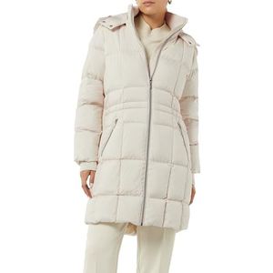 Comma Donsparka met afneembaar kunstbont, 8009, lichtbeige, 40