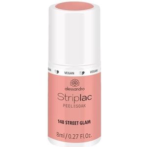 alessandro Striplac Peel or Soak Vegan Street Glam, led-nagellak in roze, voor perfecte nagels in 15 minuten, 8 ml