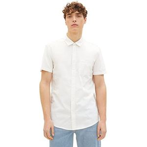 Tom Tailor Denim heren 1034912 Overhem, 12906 - Wool White, XXL