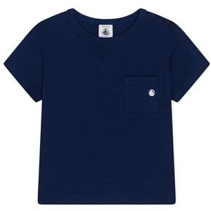 Petit Bateau T-shirt met korte mouwen voor jongens, Blauw, 3 Maanden