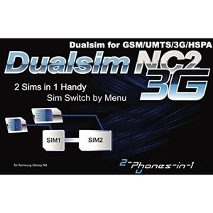 2-phones-in-1 2in1-NC2N8 Dual SIM Adapter voor Samsung Galaxy Note 8