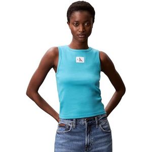 Blousetop - Zwart - Jersey - Ronde Hals - Mouwloos - Slanke Pasvorm